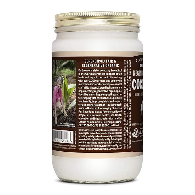 Dr. Bronner's - Organic Virgin Coconut Oil (Whole Kernel, 30 Ounce)